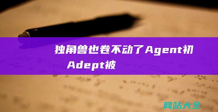 独角兽也卷不动了-Agent初创Adept被爆考虑出售-AI