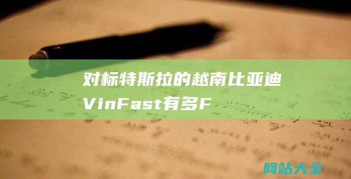 对标特斯拉的越南比亚迪VinFast有多F