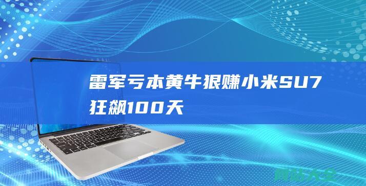 雷军亏本黄牛狠赚小米SU7狂飙100天